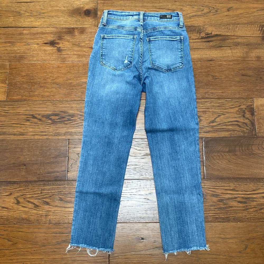 KUT Rachael  FAB AB Mom Jean High Rise, size 0 - Picture 2 of 8